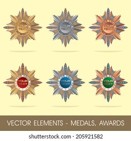 Vector elements - medals, awards