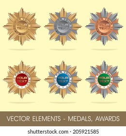 Vector elements - medals, awards