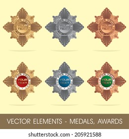 Vector elements - medals, awards