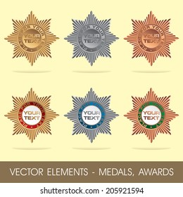 Vector elements - medals, awards