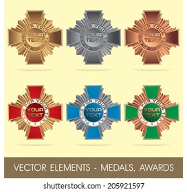 Vector elements - medals, awards