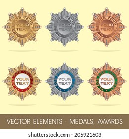 Vector elements - medals, awards