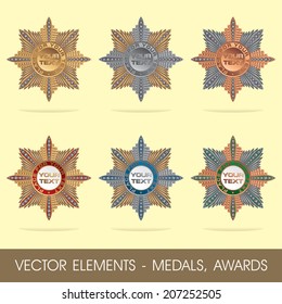 Vector elements - medals, awards