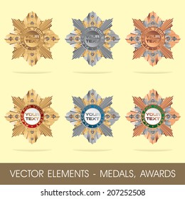 Vector elements - medals, awards