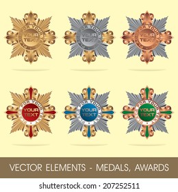 Vector elements - medals, awards