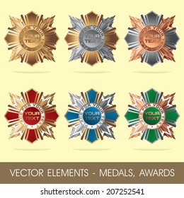 Vector elements - medals, awards