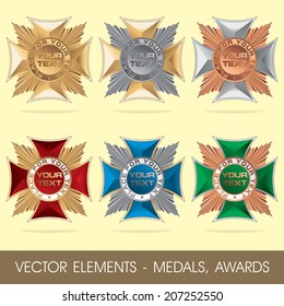 Vector elements - medals, awards