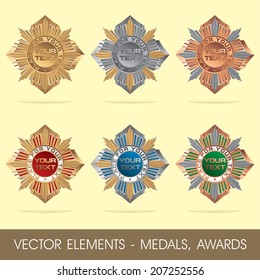 Vector elements - medals, awards