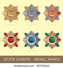 Vector elements - medals, awards