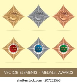 Vector elements - medals, awards