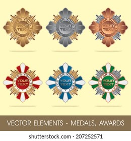 Vector elements - medals, awards