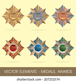 Vector elements - medals, awards