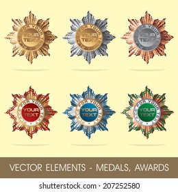 Vector elements - medals, awards