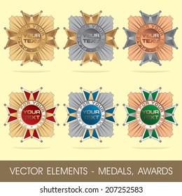 Vector elements - medals, awards