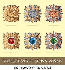 Vector elements - medals, awards