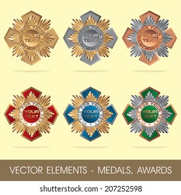 Vector elements - medals, awards