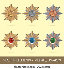 Vector elements - medals, awards