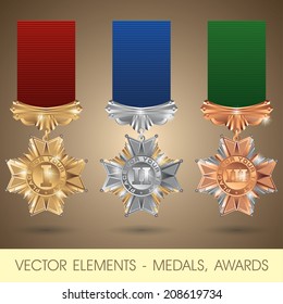 Vector elements - medals, awards