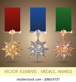 Vector elements - medals, awards