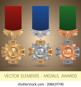 Vector elements - medals, awards