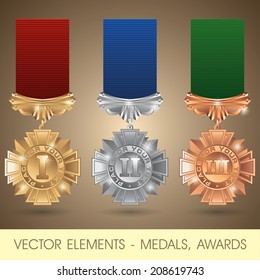 Vector elements - medals, awards