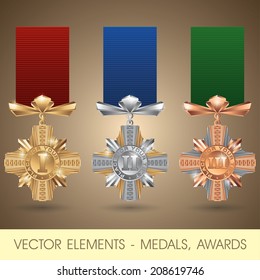 Vector elements - medals, awards