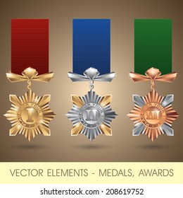 Vector elements - medals, awards