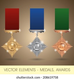 Vector elements - medals, awards