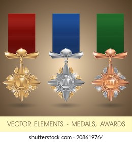 Vector elements - medals, awards