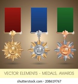 Vector elements - medals, awards