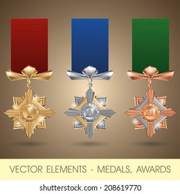 Vector elements - medals, awards