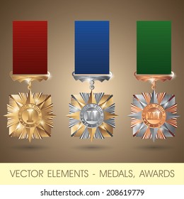 Vector elements - medals, awards