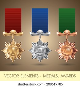 Vector elements - medals, awards