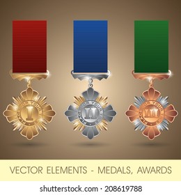 Vector elements - medals, awards