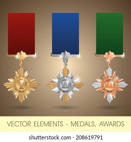 Vector elements - medals, awards