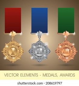 Vector elements - medals, awards