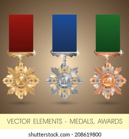 Vector elements - medals, awards