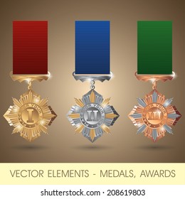 Vector elements - medals, awards