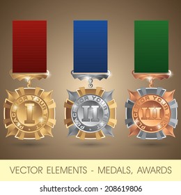 Vector elements - medals, awards