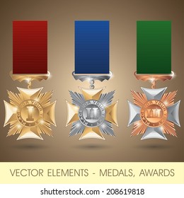 Vector elements - medals, awards