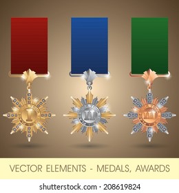 Vector elements - medals, awards