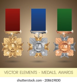 Vector elements - medals, awards