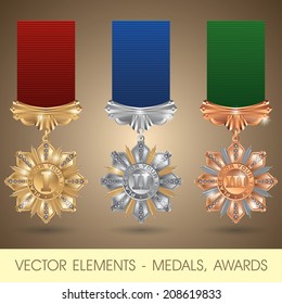 Vector elements - medals, awards