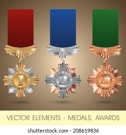 Vector elements - medals, awards