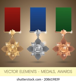 Vector elements - medals, awards