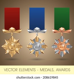 Vector elements - medals, awards