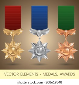 Vector elements - medals, awards