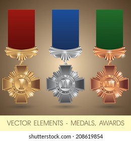 Vector elements - medals, awards