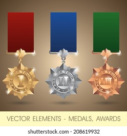 Vector elements - medals, awards 