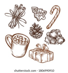 Vector elements on the theme of Christmas and New Year.